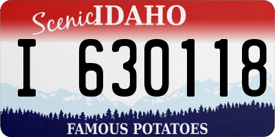 ID license plate I630118