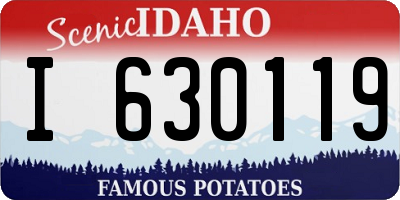 ID license plate I630119
