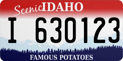 ID license plate I630123