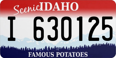 ID license plate I630125