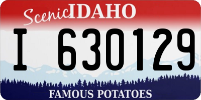 ID license plate I630129