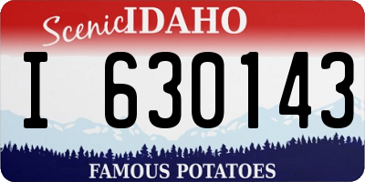ID license plate I630143