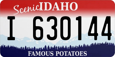ID license plate I630144