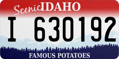 ID license plate I630192