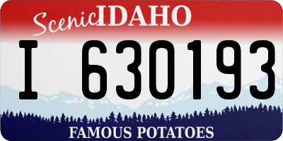 ID license plate I630193