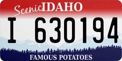 ID license plate I630194