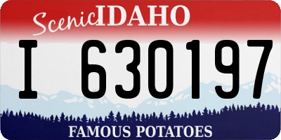 ID license plate I630197