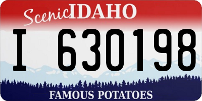 ID license plate I630198