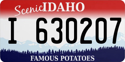 ID license plate I630207