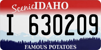 ID license plate I630209