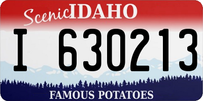 ID license plate I630213