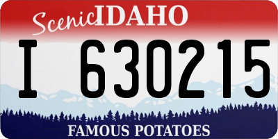 ID license plate I630215