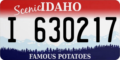 ID license plate I630217