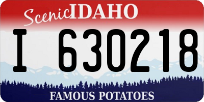 ID license plate I630218