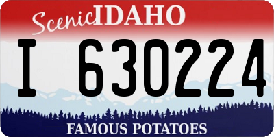 ID license plate I630224