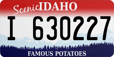ID license plate I630227