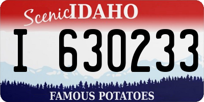 ID license plate I630233