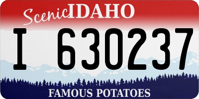 ID license plate I630237