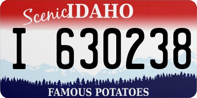 ID license plate I630238