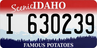 ID license plate I630239