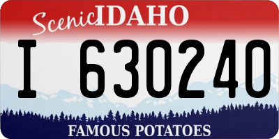 ID license plate I630240