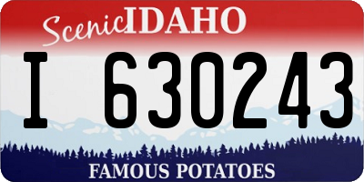 ID license plate I630243