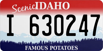 ID license plate I630247