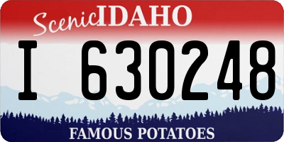 ID license plate I630248