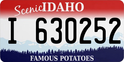 ID license plate I630252
