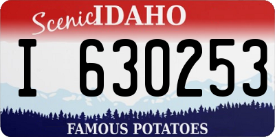 ID license plate I630253