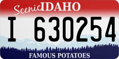 ID license plate I630254