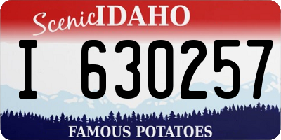 ID license plate I630257