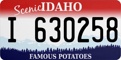 ID license plate I630258