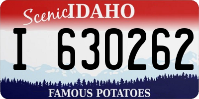 ID license plate I630262