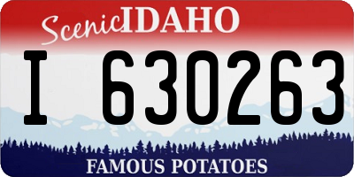 ID license plate I630263