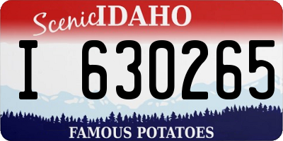 ID license plate I630265