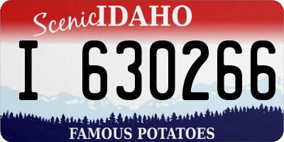 ID license plate I630266