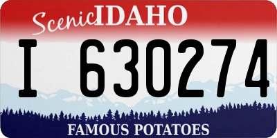 ID license plate I630274