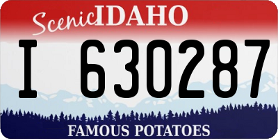 ID license plate I630287