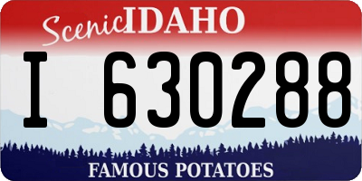 ID license plate I630288