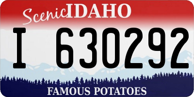 ID license plate I630292