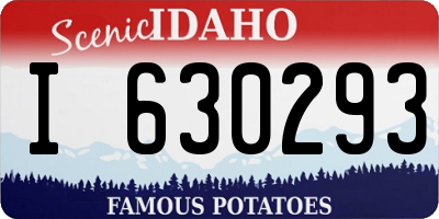 ID license plate I630293