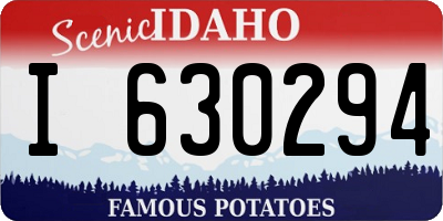 ID license plate I630294