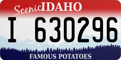 ID license plate I630296