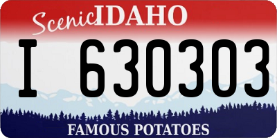 ID license plate I630303