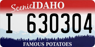 ID license plate I630304