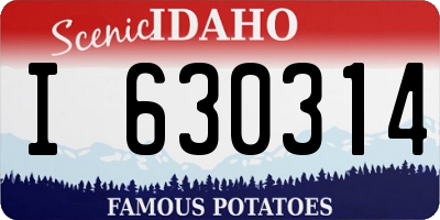 ID license plate I630314