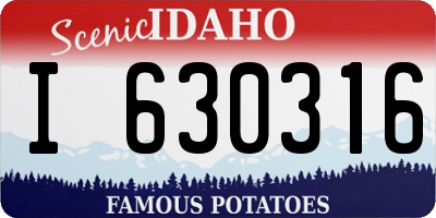 ID license plate I630316