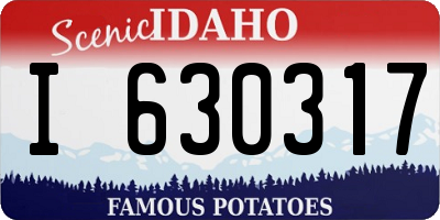 ID license plate I630317