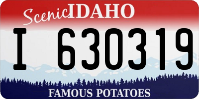 ID license plate I630319